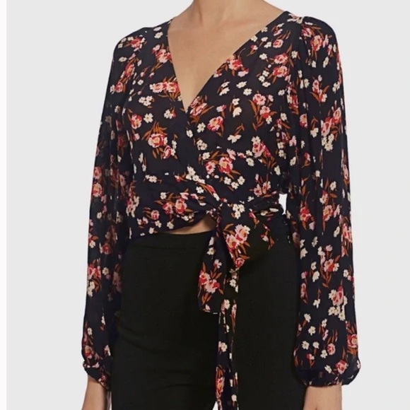 ALC floral silk blouse in white - Picture 3 of 3